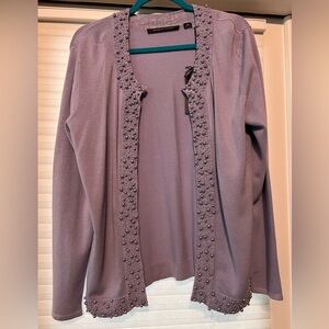 *NWT* Michelle Nicole Hand Beaded Iris Ladies Cardigan, Size XL